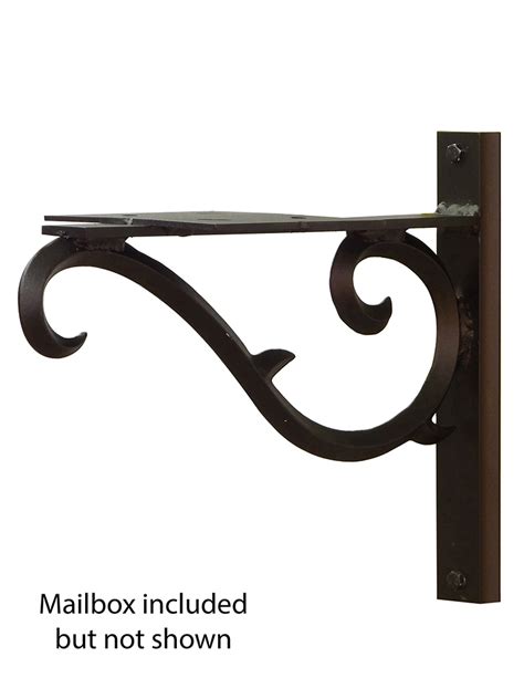 decorative metal mailbox brackets|side mount mailbox bracket.